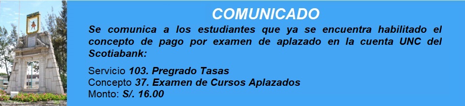 COMUNICADO - EXAMEN DE APLAZADOS